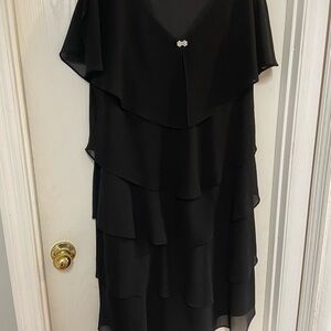 Elegant Black Layered Dress